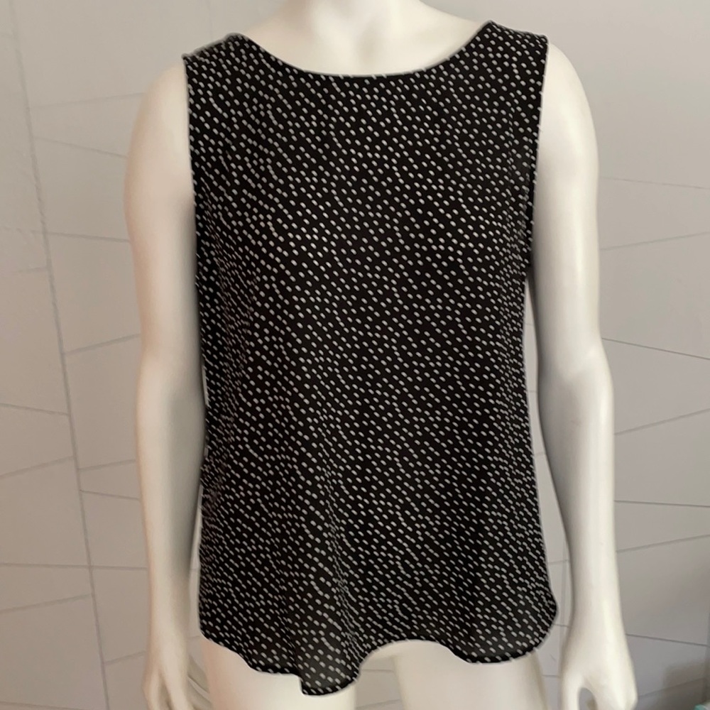 Ann Taylor LOFT Outlet black & white polka dot
